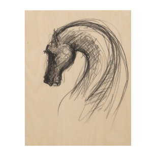 Telas de Madeira Desenho Um Cavalo